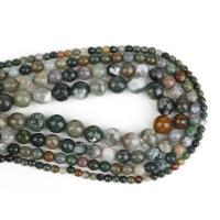 Natürliche Indian Achat Perlen, Indischer Achat, rund, DIY & verschiedene Größen vorhanden, Länge:ca. 38 cm, verkauft von Strang