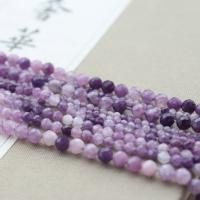Single Gemstone Beads, Natural Lepidolite, DIY purple Approx 39 cm 