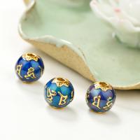 Cloisonne Beads, DIY, blue, 12mm Approx 3mm [