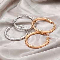 Brass Hoop Earring, Round, plated, fashion jewelry & for woman 