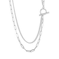 Titanium Steel Chain Necklace, handmade, for man, original color 
