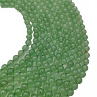 Grün Aventurin Stein Perlen , rund, poliert, DIY & verschiedene Größen vorhanden, grün, 34-37.2CM, verkauft von Strang
