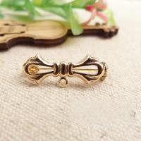 Brass Brooch Finding, fashion jewelry & bowknot design, original color 