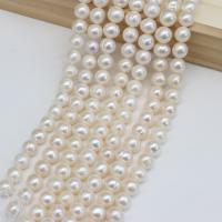 Freshwater Pearl Beads, Slightly Round, DIY, white, 9-10mm Approx 38-39 cm 