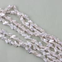 Perles nacres baroques de culture d'eau douce , perle d'eau douce cultivée, DIY, blanc Environ 37 cm, Vendu par brin
