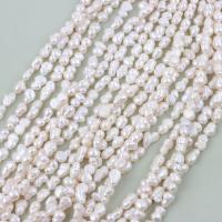 Baroque Cultured Freshwater Pearl Beads, DIY, white, 8-9mm Approx 35-36 cm 