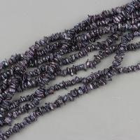 Baroque Cultured Freshwater Pearl Beads, DIY, black, 5-7mm Approx 36-38 cm 