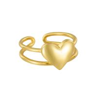Sterling Silver Finger Ring, 925 Sterling Silver, Heart, plated, fashion jewelry & for woman & hollow 9.5mm 