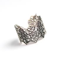 Цирконий Микро вымощает стерлингового серебра палец кольцо, 925 пробы, ювелирные изделия моды & инкрустированное микро кубического циркония & Женский & отверстие, размер:7, продается PC