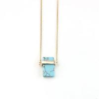 Zinc Alloy Necklace, with turquoise, fashion jewelry & for woman Approx 27.55 Inch 