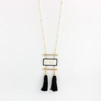 Zinc Alloy Necklace, with Resin, fashion jewelry & for woman Approx 25.59 Inch 