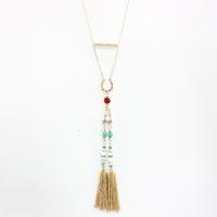 Zinc Alloy Necklace, with turquoise, fashion jewelry & for woman & with rhinestone Approx 18.11 Inch 