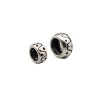 Sterling Silver Spacer Beads, 925 Sterling Silver, Antique finish, DIY & large hole 