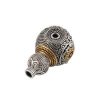 Brass Jewelry Beads, Cupronickel, Calabash, DIY Approx 2mm 