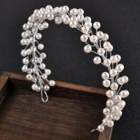 Hair Bands, Iron, with Crystal & Plastic Pearl, fashion jewelry & for woman 