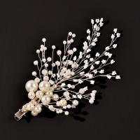 Alligator Hair Clip, Iron, with Plastic Pearl, fashion jewelry & for woman 