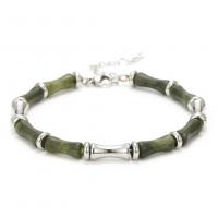 Gemstone Bracelets, 304 Stainless Steel, with Natural Stone, with 5cm extender chain, plated, fashion jewelry, golden cm 