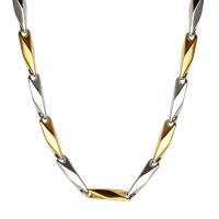 Halskette, 304 Edelstahl, plattiert, für den Menschen, goldfarben, verkauft von PC