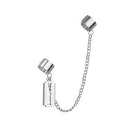 Zinc Alloy Drop Earring, plated, Unisex, silver color 