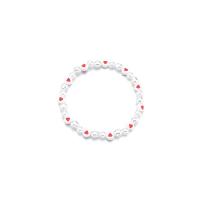 Fashion Jewelry Anklet, Zinc Alloy, with Seedbead & Plastic Pearl, plated, for woman, white 