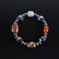 Magnetic Hematite Bracelets, Magnet, with Agate, fashion jewelry Approx 18 cm 