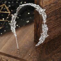 Hair Bands, Zinc Alloy, Star, fashion jewelry & for woman & with rhinestone, silver color, Inner Approx 130mm 