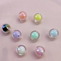 collier en perle acrylique , Rond, Placage UV, DIY, plus de couleurs à choisir, 16mm, Vendu par PC