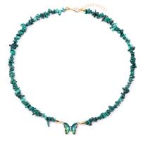 Gemstone Bracelets, Brass, with Gemstone, with 5cm extender chain, Butterfly, plated, fashion jewelry & with rhinestone cm 