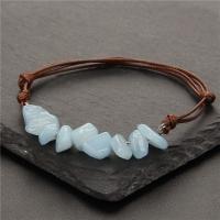 Gemstone Bracelets, Wax Cord, with Natural Stone, Butterfly, fashion jewelry cm 