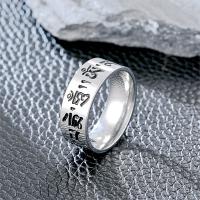 Stainless Steel Finger Ring, 201 Stainless Steel  & for man, silver color, 8mm 