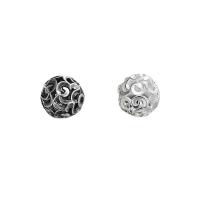 Sterling Silber Spacer Perlen, 925 Sterling Silber, rund, plattiert, DIY, keine, 8.5mm, verkauft von PC
