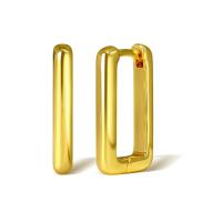 Brass Lever Back Earring, real gold plated, for woman 