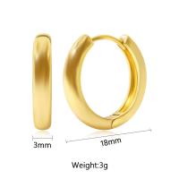 Brass Lever Back Earring, real gold plated, for woman 