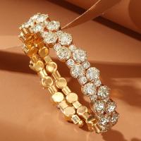 bracelet en alliage zinc à stras ,, alliage de zinc, bijoux de mode & styles différents pour le choix & pour femme & avec strass, Vendu par PC