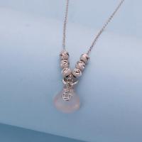 Sterling Silver Jewelry Necklace, 925 Sterling Silver, with 5cm extender chain, fashion jewelry & for woman Approx 40 cm 