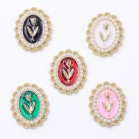 Zinc Alloy Costume Accessories, with Plastic Pearl, fashion jewelry & DIY & enamel 