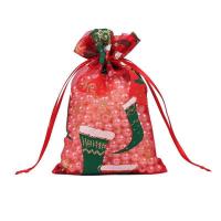 Рождественский мешок подарка, органза, Рождественский дизайн & разный размер для выбора & различные модели для выбора, Много цветов для выбора, продается PC[