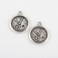 Zinc Alloy Pendant Cabochon Setting, Flat Round, plated, DIY Approx 0.9mm 