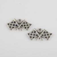 Zinc Alloy Jewelry Pendants, Flag, plated, DIY Approx 1.5mm 