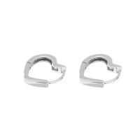 925 Sterling Silver Lever Back Earring, Heart, plated, fashion jewelry & for woman 