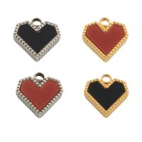 Stainless Steel Heart Pendants, 304 Stainless Steel, with Acrylic, Vacuum Ion Plating, fashion jewelry & Unisex Approx 2mm 