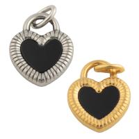 Stainless Steel Heart Pendants, 304 Stainless Steel, with Acrylic, Vacuum Ion Plating, fashion jewelry & Unisex Approx 4mm 