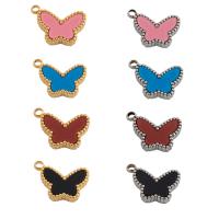 Stainless Steel Animal Pendants, 304 Stainless Steel, with Acrylic, Butterfly, Vacuum Ion Plating, fashion jewelry & Unisex Approx 2mm [