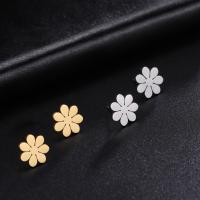 Stainless Steel Stud Earring, 304 Stainless Steel, petals, plated, fashion jewelry & for woman 