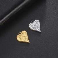 pendentifs de cœur en inox , Acier inoxydable 304, coeur, Placage, bijoux de mode & DIY, plus de couleurs à choisir Vendu par PC