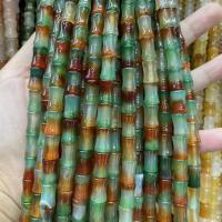 Achat Perlen, Bambus, poliert, DIY, 8x12mm, Länge:ca. 38 cm, verkauft von Strang