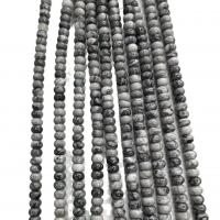Single Gemstone Beads, Map Stone, Flat Round, polished, DIY Approx 38 cm 