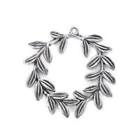 Zinc Alloy Jewelry Pendants, Leaf, antique silver color plated, DIY Approx 