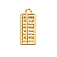 Bijoux pendentifs en Zinc alliage , alliage de zinc, abaque, Placage de couleur d'or, DIY Environ Vendu par sac