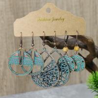 Turquoise Zinc Alloy Earring, with turquoise & Cotton, fashion jewelry 